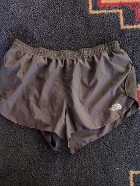 The North Face Women's Black Athletic Shorts with Logo